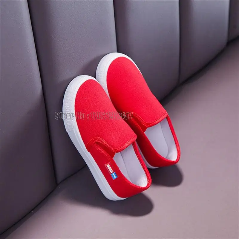 Children Board Boys Girls Baby White Flats Sneakers Solid Color Kids Simple Breathable Non-slip Shoes 5
