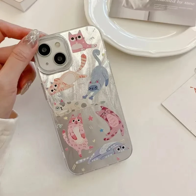 Adorable Cartoon Cat Protective Phone Case Cover