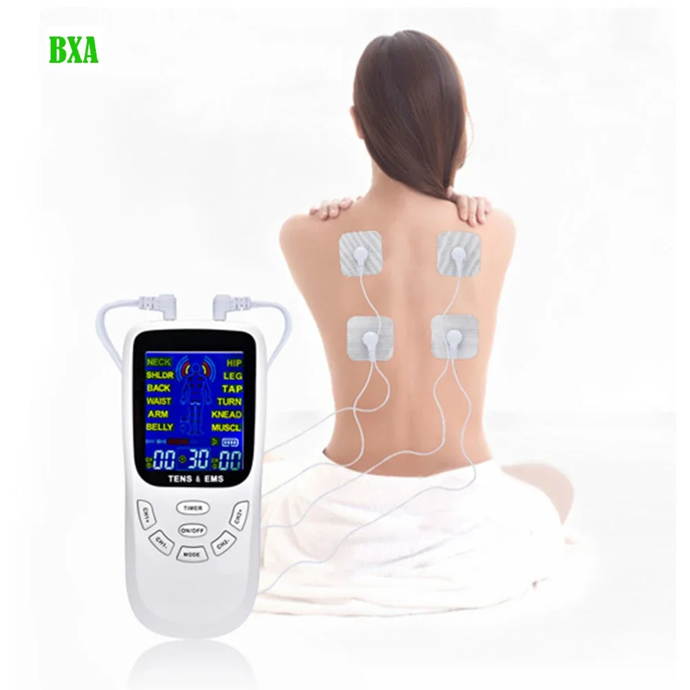 Electric Tens Muscle Stimulator 12-Mode EMS Acupuncture Face Body Massager Digital Therapy Herald Massage Body Electrostimulator