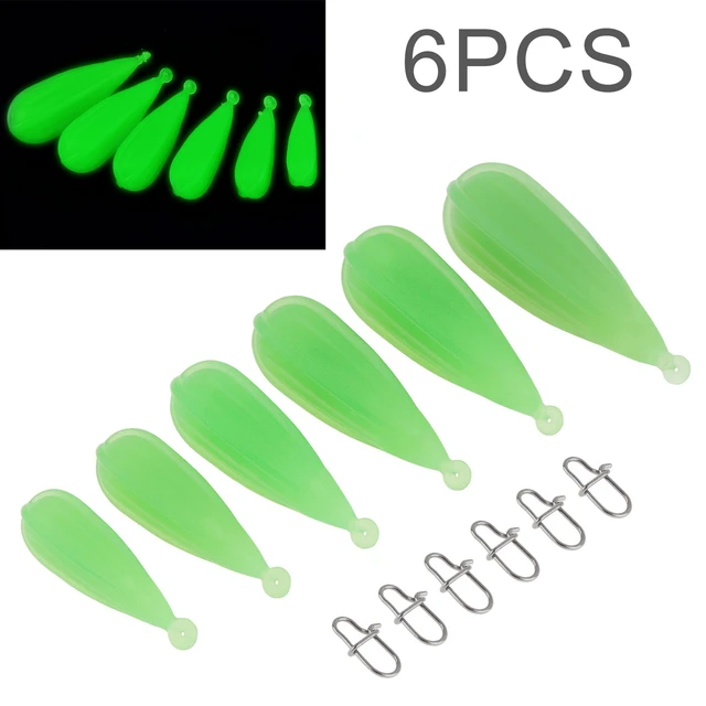 6pcs Glow in Dark 6 Mixed Sizes Fishing Practice Plugs for Improving  Casting Skills Luminous Bait Casting Practice Plug - AliExpress