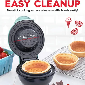 Mini Waffle Bowl Maker 220V Breakfast Machine Egg Tart Ice Cream & Egg Roll Maker for Home Kitchen Waffle Maker 1