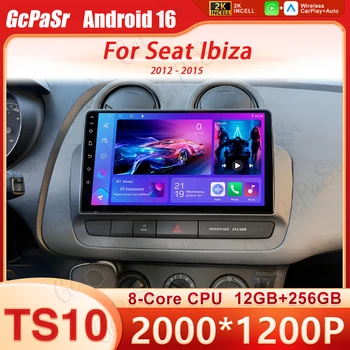 Radio para Auto Seat Ibiza 2012-2015, 2K QLED Android 16, Reproductor Multimedia de Video, GPS, 4G, WIFI, CarPlay, Auto Estéreo Inalámbrico, No 2Din 1