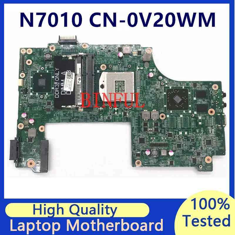 

CN-0V20WM 0V20WM V20WM материнская плата для ноутбука Dell Inspiron N7010 материнская плата DAUM9BMB6D0 HM57 216-0774007 1 ГБ 100% хорошо работает