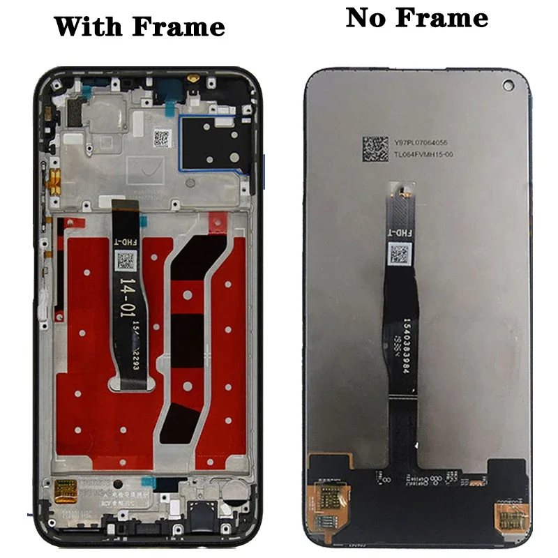 화웨이 P40 라이트 JNY-LX1 JNY-L21A LCD 디스플레이 터치 스크린 디지타이저, 화웨이 노바 6 SE LCD 교체용, 6.4 인치 LCD