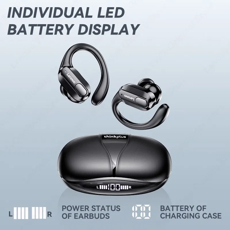Lenovo XT80 Sports Wireless Headphones Mics Button Control LED Power Display Hifi Stereo Sound wireless headphones