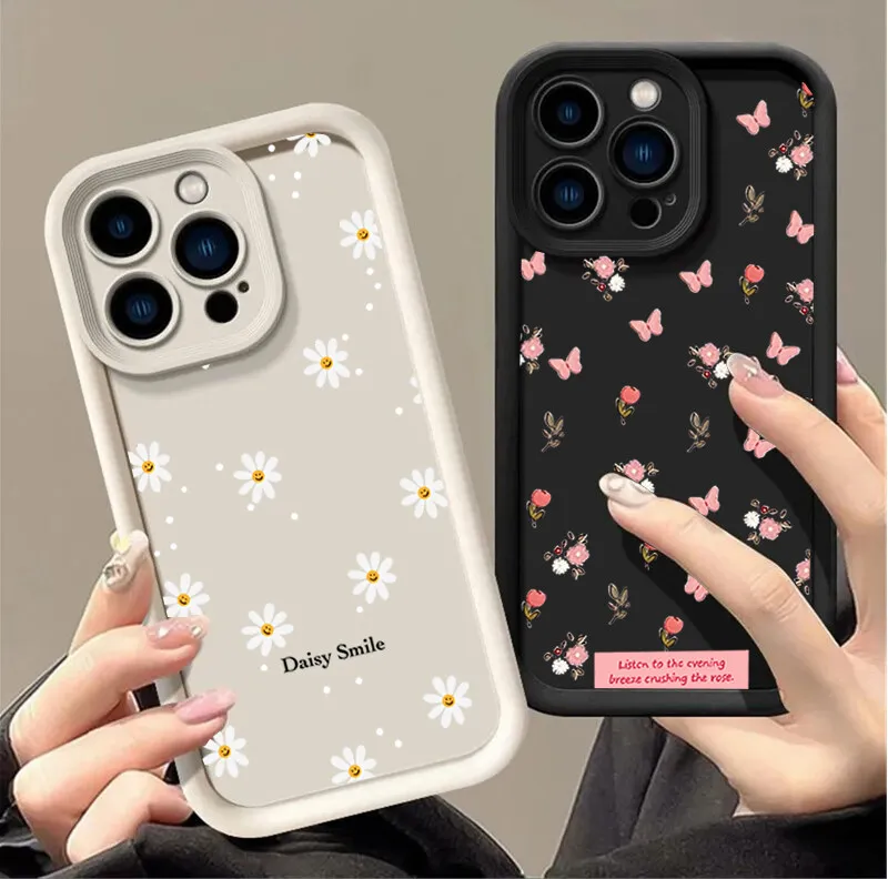 Floral Smile Soft Flower Phone Case Cover