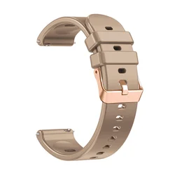 Premium 20mm Silicone Smart Watch Band Strap - Sport Bracelet Correa for Vivoactive 5 (Khaki)