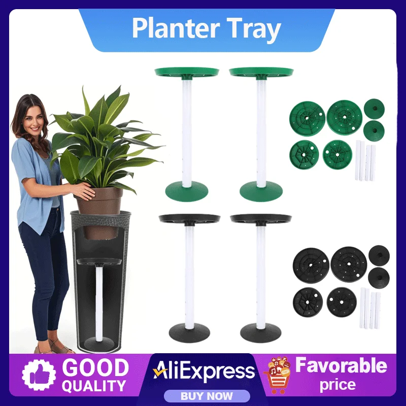 Planter Filler Inserts 2 Sets Versatile Usage Adjustable Plant Riser ...