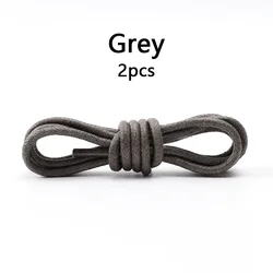 Waterproof Waxed Cotton Round Shoelaces - 180 cm (Gray)