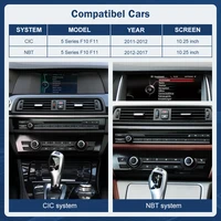 10.25 1920*720 affichage multimédia pour BMW série 5 F10 F11 2011-2017 CIC NBT écran tactile sans fil Carplay Android auto 3