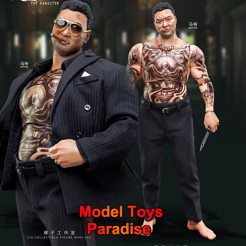 

MOZ STUDIO MSAF002 1/6 Scale Male Soldier The Gangster Korean Tough Tattooing Tong-Seok Ma Model Full Set 12inch Action Figure