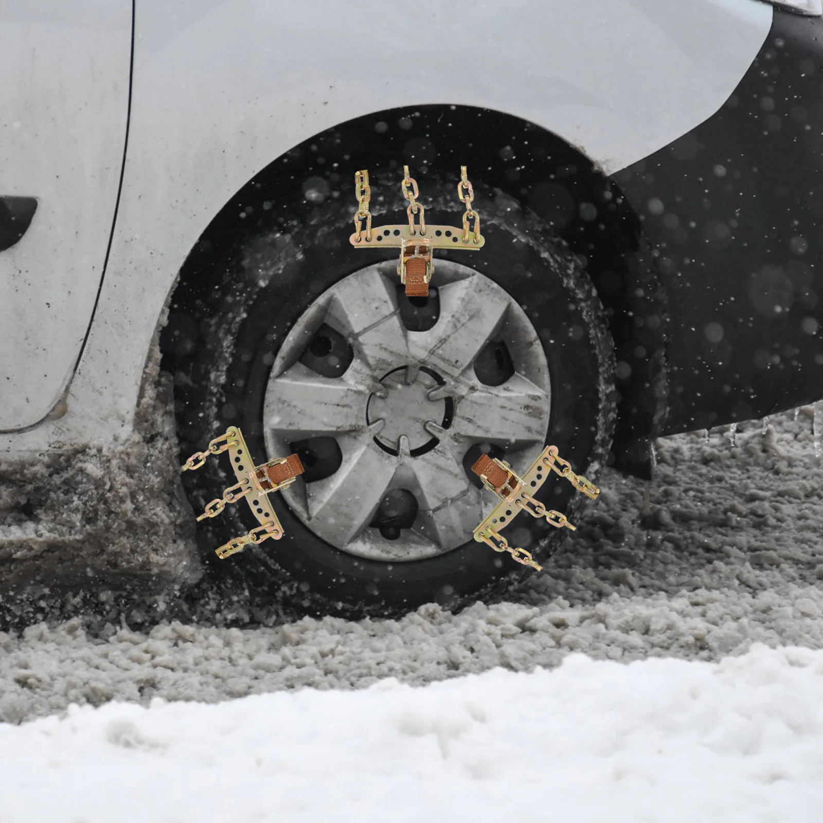 Sliding Chain Tires for Car Anti-Skid Mud Winter Accessories Steel SUV Snow Supplies