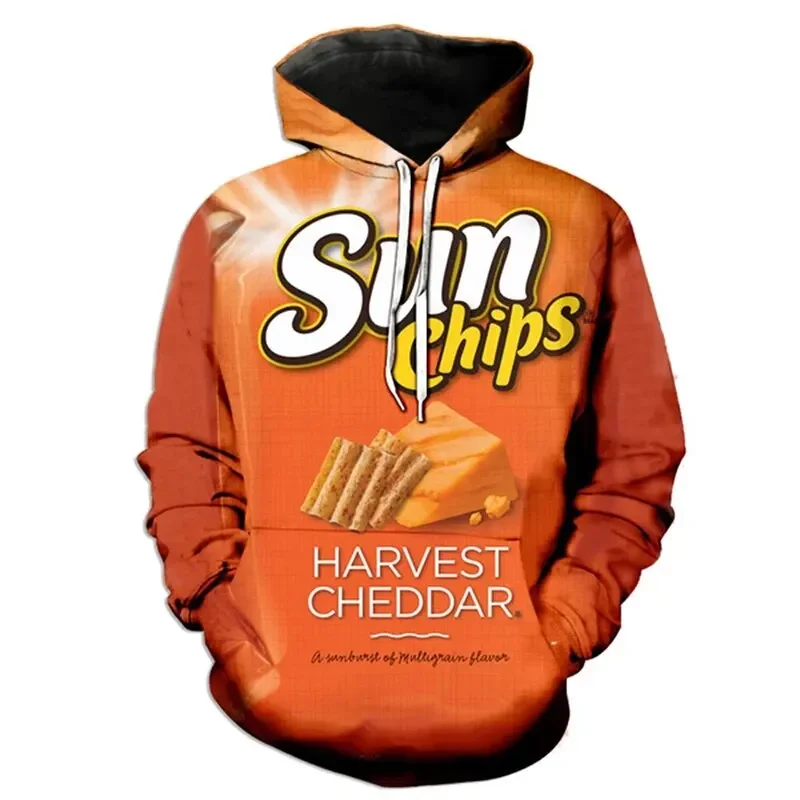 thumbnail image 1 of Sudadera con capucha para hombre con estampado 3D de caramelos y frijoles, nueva moda urbana divertida, jersey de otoño e invierno, ropa para hombre de gran tamaño, 1 of 5