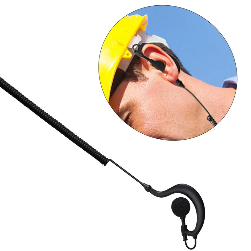 Soft Ear Hook for Baofeng Speaker,Ear Hook,Earpiece,Ham Radio Receiver,Coil Cable,Earpiece,3.5mm,L Plug,Listen Only,5PCS per Lot