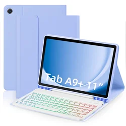Premium Backlit Keyboard Case with Multi-Language Options for Portuguese Keyboard (PURPLE)