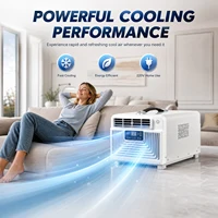 Podofo Climatiseur portable 280W, 750W, avec fonction de refroidissement/déshumidification/minuterie/LED, avec télécommande, climatiseur double fonction (refroidissement et chauffage), refroidissement rapide en 3 secondes, machine de refroidissement et de chauffage économe en énergie pour moustiquaire/lit/bureau/tente/cabine 7