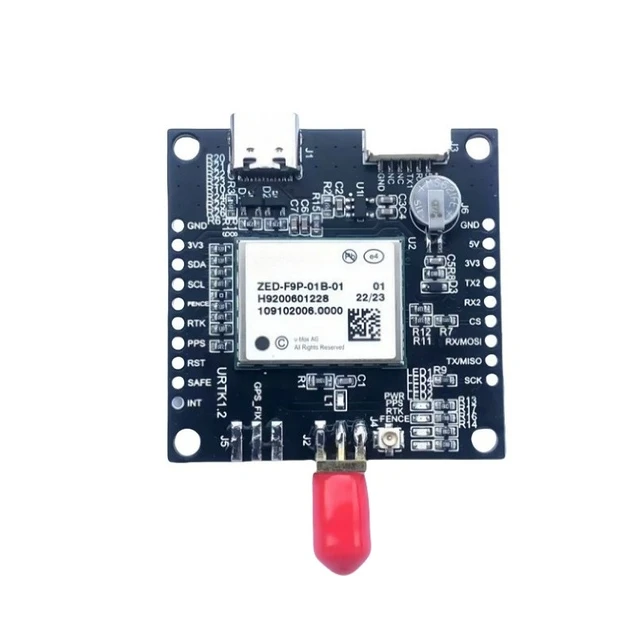 ZED-F9P RTK High Precision GNSS GPS Module with USB Multi-Band Fast RTK Fix ZED-F9P-01B-01 for Drones with GNSS Antenna 2