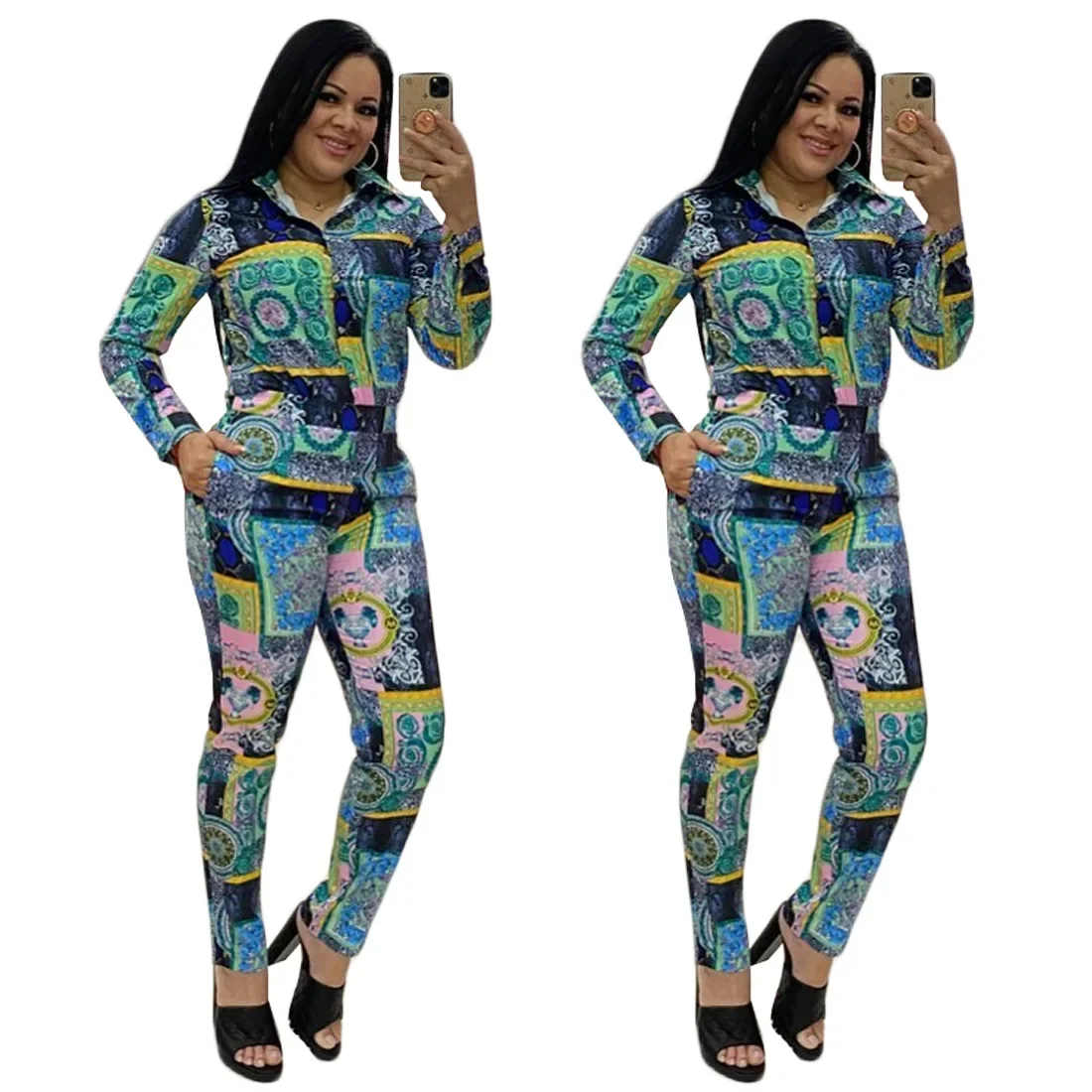 DIGITAL PRINTED 2PC SUMMER CASUALS-NJV135