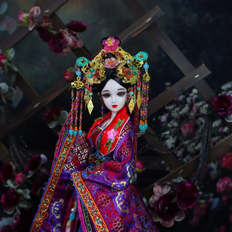 32cm 2019 New Ancient Chinese Dolls Collectible Qing Dynasty Princess Doll Vintage Oriental Doll