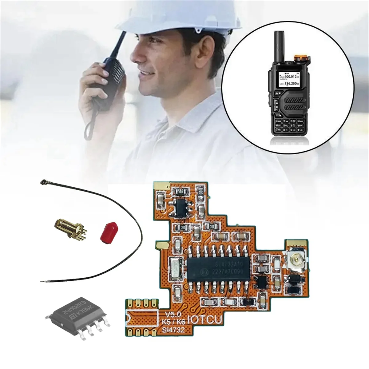 SI4732 V5.0 FPC Module 2M Chip UV K5 K6 HF Shortwave Full Band Reception/Single Sideband Reception 2PCS