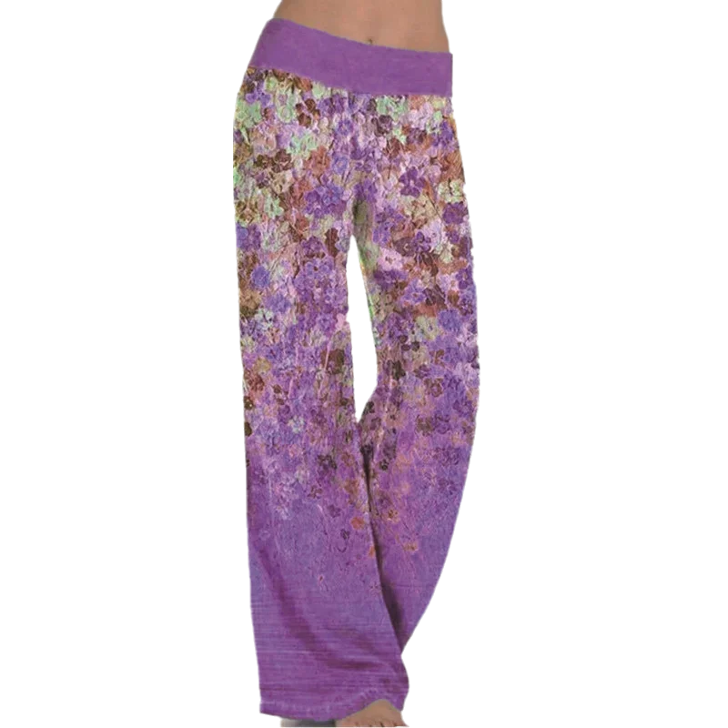 Women's Pajama Pants Flower Print Home Long Pant Soft Comfortable Big Sizes Sleepwear