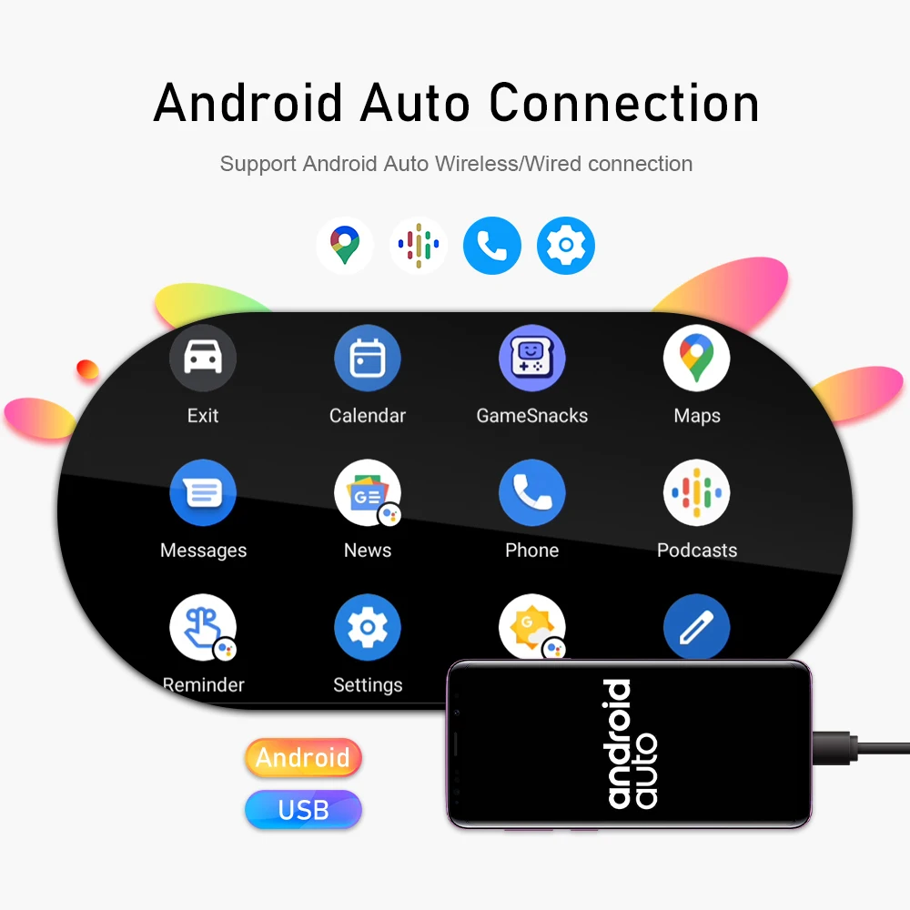Leekooluu-reproductor Multimedia Universal para coche, pantalla retráctil Manual de 7 pulgadas, 1DIN, Android, Carplay, vídeo, MP5, USB/SD/AUX-IN 3