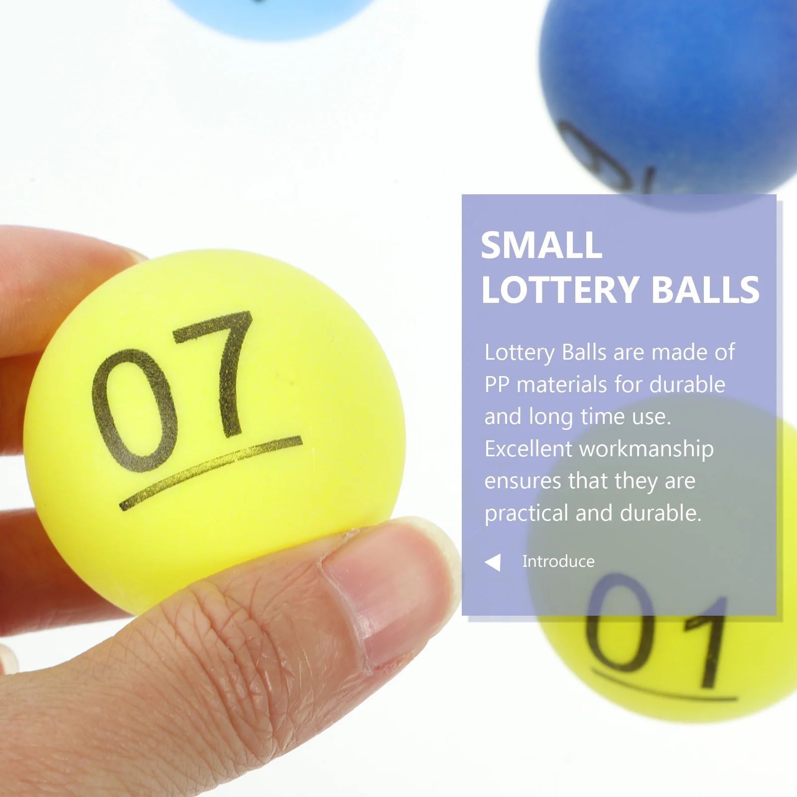 10 Pcs Color Number Ball Lottery Box Selection Party Draw Table Tennis Props Activity Balls Numbered Colored Game