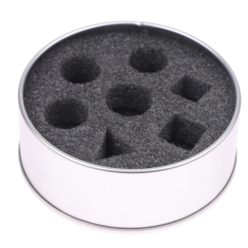 원형 금속 주사위 상자, 실버 금속 주사위 상자, 보관용 주사위 수집에 적합, 선물용 금속 상자, 휴대하기 쉬움, 1 개