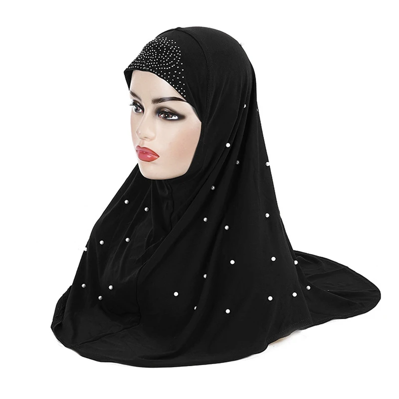 Ramadan Women Muslim Hijab Islamic Scarf Amira Headscarf Arab Headwear Hat  Islamic Turban Head Wrap Beading Prayer Hat Hair Loss|Islamic Clothing| -  AliExpress