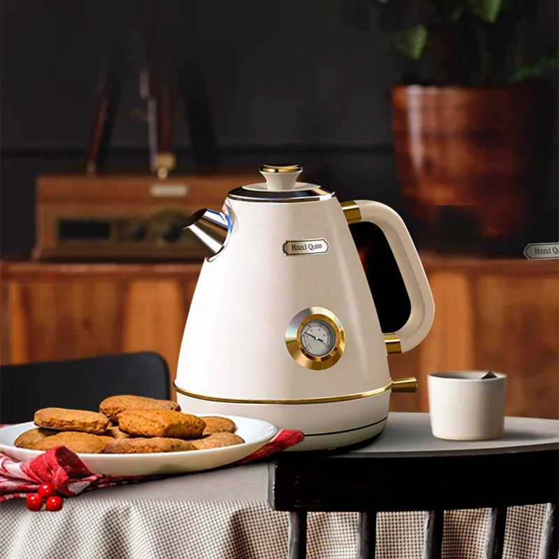 220V Vintage Electric Kettle with Unique Brazilian Artist Hand-painted Design, 304 Stainless Steel 3