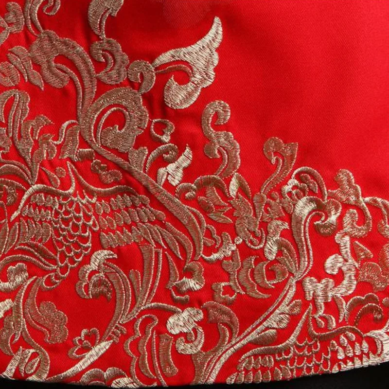 red tunic men satin blouse tops traditional chinese tunic suits for men clothing for tang suit tai chi costume oriental top