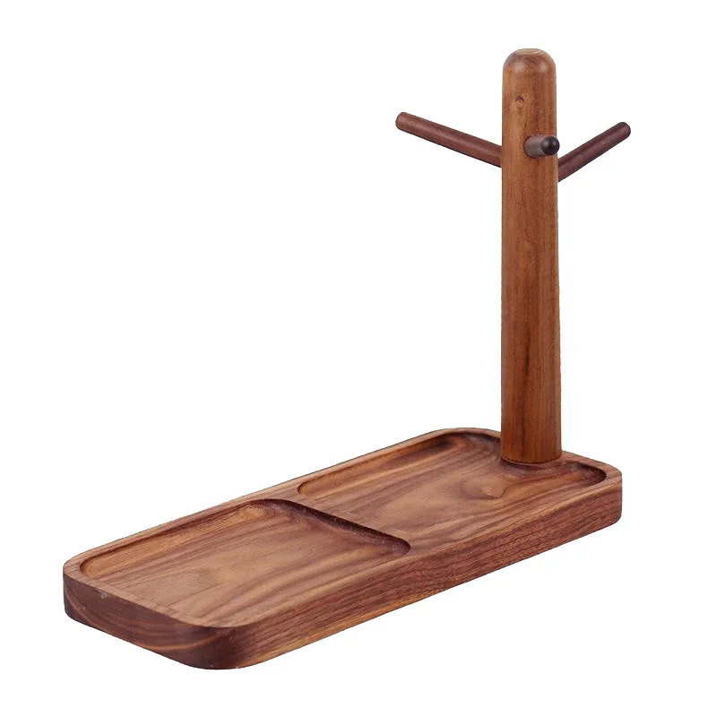 

Вешалка для ключей из орехового дерева, вешалка для ювелирных изделий, вешалка для ключей, полка для хранения ожерелий, браслетов, колец, часов