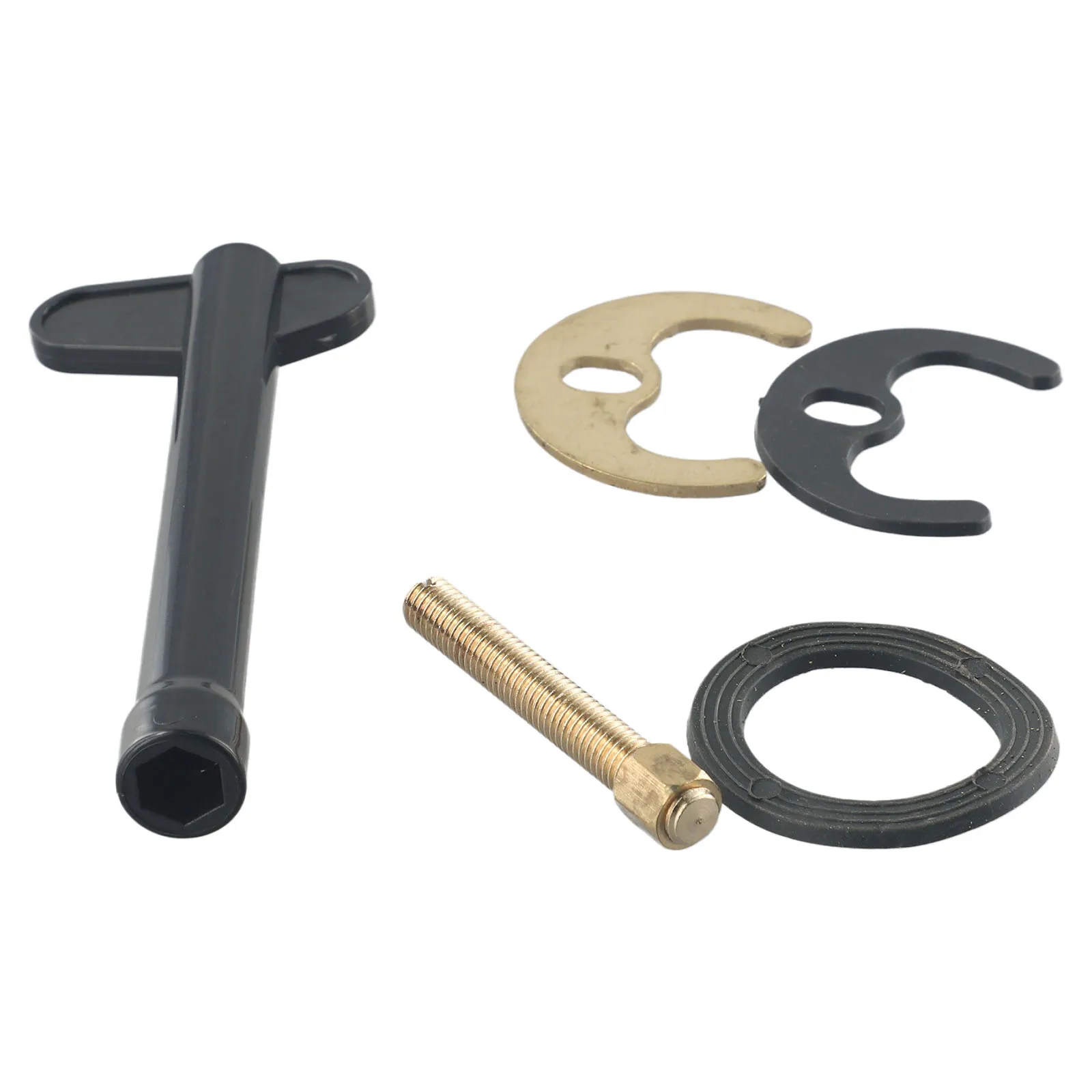 

Washer Tap Faucet Fixing Fitting Kit Accessories Kitchen Plastic Hex Wrench Rubber Plate Stainless Steel Plate