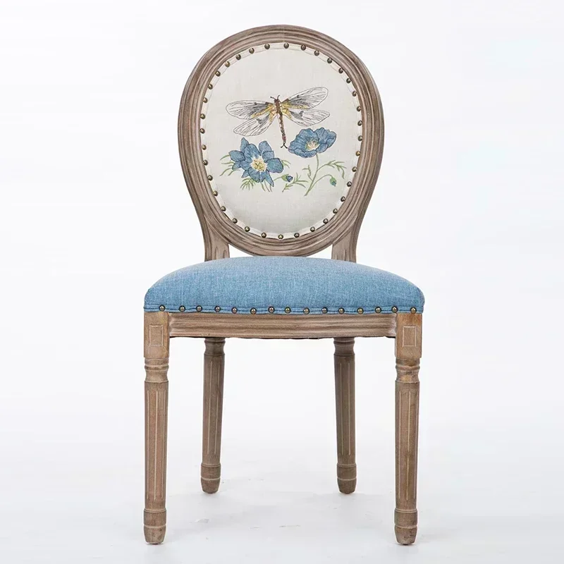 Dining Chair Accent Vintage Dining Chairs Bar Wooden High Single Comfortable Office Home Furniture