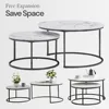 Small Dining Center Space Saving Living Room Small Tables, Modern Dining,Modern Home Furniture White, Café Tables 3