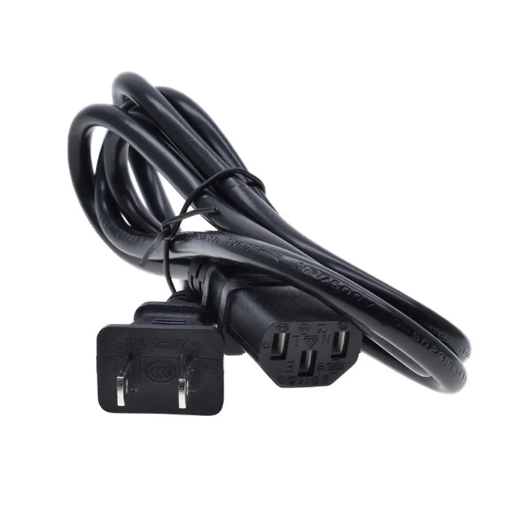 American and Japanese two-plug power cord two flat with holes in the tail Japanese national standard C13 tail power cord 1.5M