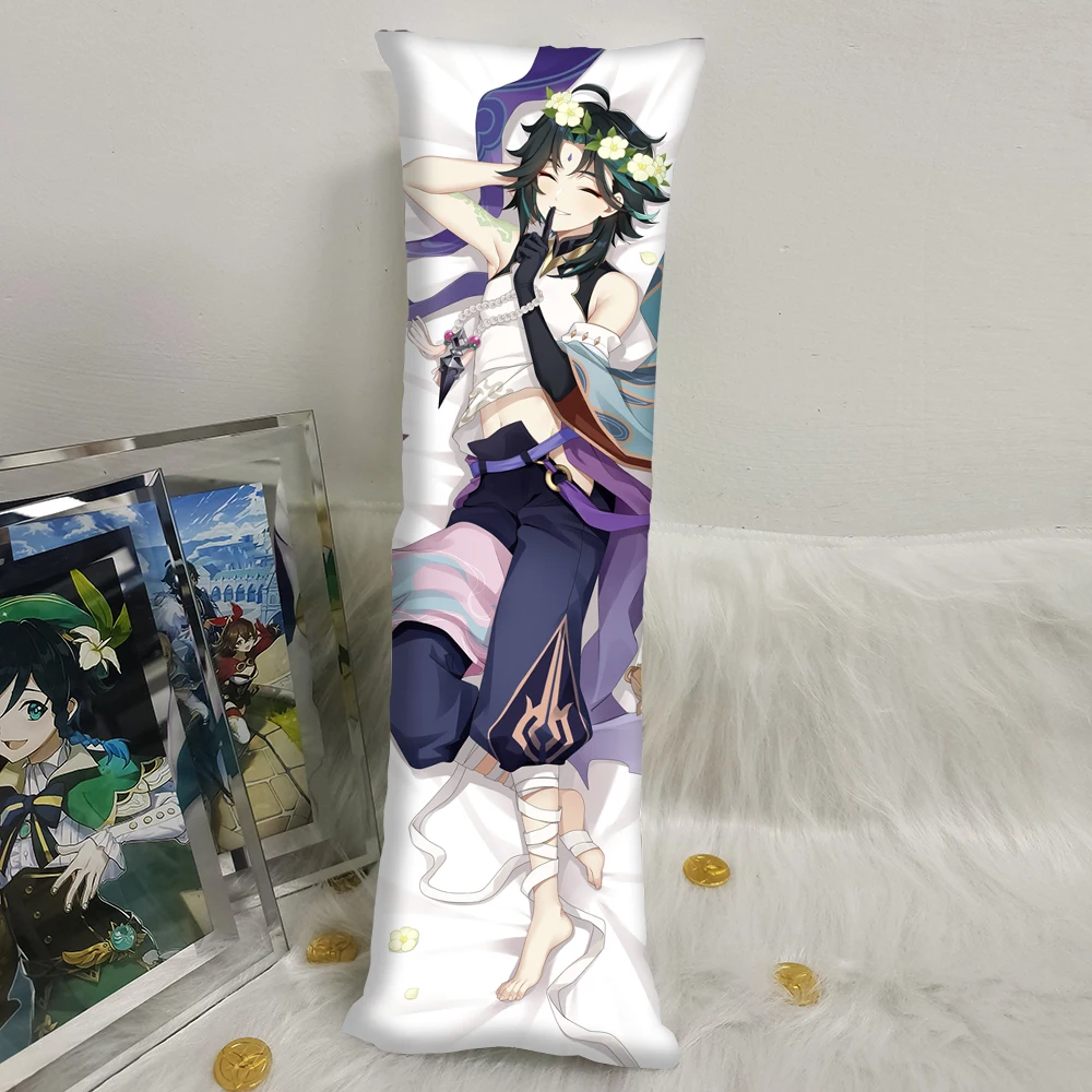 

Genshin Impact Dulic Venti 13X40Cm Mini Dakimakura Small Body Pillow Room Bedding Decoration Game Periphery