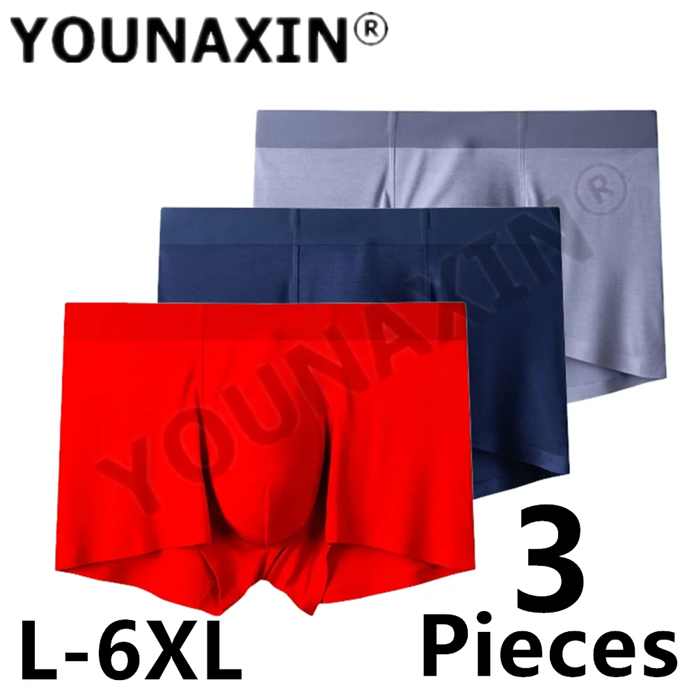 

3 Pieces Big Size Underwear For Men Plus Panties Boxer Briefs Underpants Sexy Large Undies Modal Shorts XL 2XL 3XL 4XL 5XL 6XL