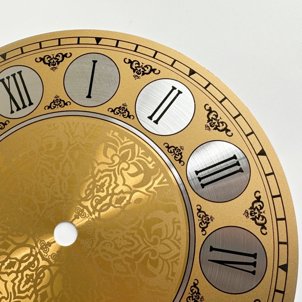 Wall Clock 180mm DIY Quartz Vintage Aluminium Metal Wall Clock Dial Face Room Decor Roman Numeral Bedroom Living Room