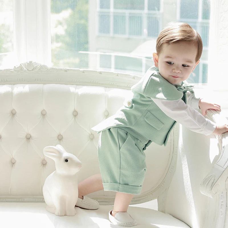 Children's Clothing Set Baby Boy Girl Gentleman Suit Boys Festival Birthday Party Clothes Spring