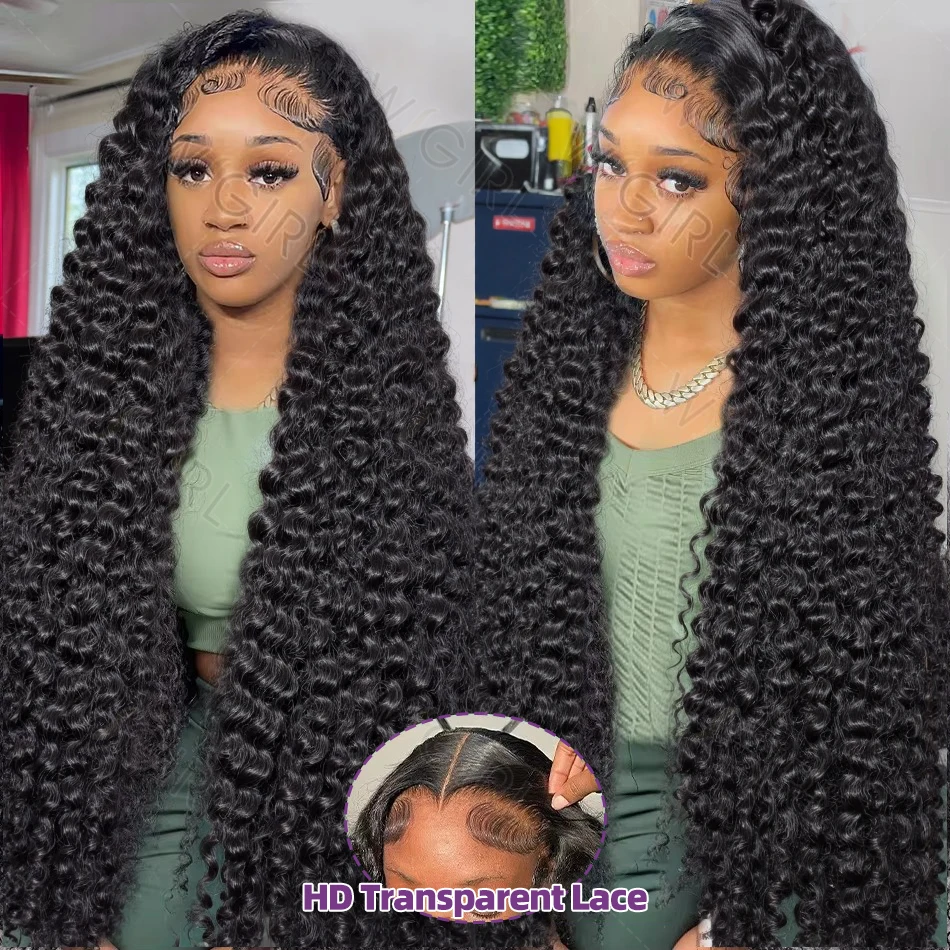 Human Hair Wig Deep Wave Frontal Wig 13x6 HD Lace Frontal Wig Human Hair Brazilian Curly Lace Front Human Hair 5x5 Closure For Women