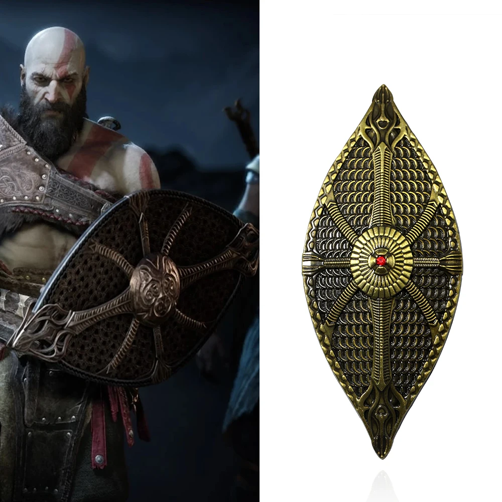 Gioco God Of War Ragnarok Kratos Daunless Shield Portachiavi Thor'S Hammer Mjolnir Portachiavi Decorazione Da Scrivania Zaino Ciondolo Regalo