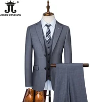 S-8XL Men's Suits (Jacket + Vest + Pants) High Quality Boutique Solid Color Casual Business Office Suit Set Three and Two Pieces 1