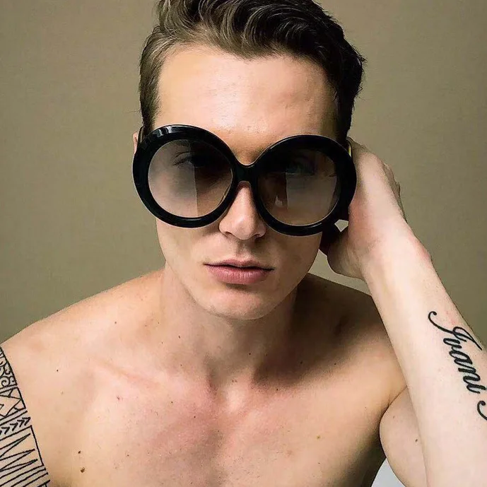 Oversized Unisex Round Sunglasses Women Fashion Retro Driving Eye Wear Men Brand Designer Green Black UV400 Oculos_voghion.com