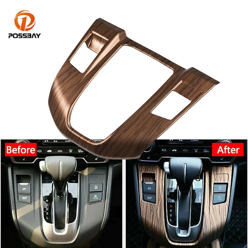 

Автомобильный интерьер коробка переключения передач Панель крышка отделка наклейка персиковое дерево/углеродное волокно Тип для Honda CR-V 2017 2018 2019 2020