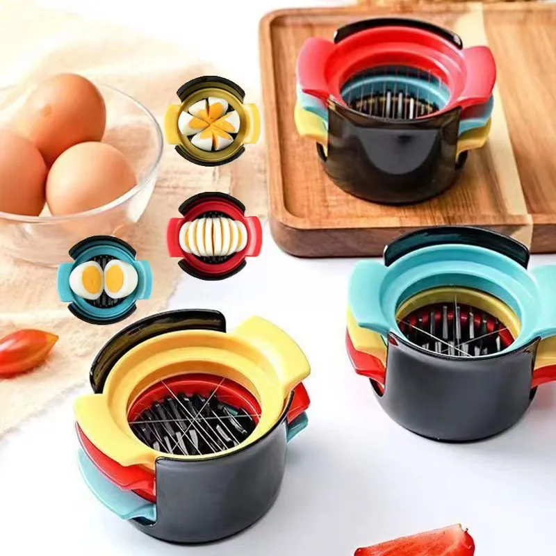 Kids Baking Utensils Kitchen Stuff for Men Multipurpose Egg Cutter Egg Slicer Kitchen Tools Split Chopping Egg Splitter and Wiper Set, Size: One size