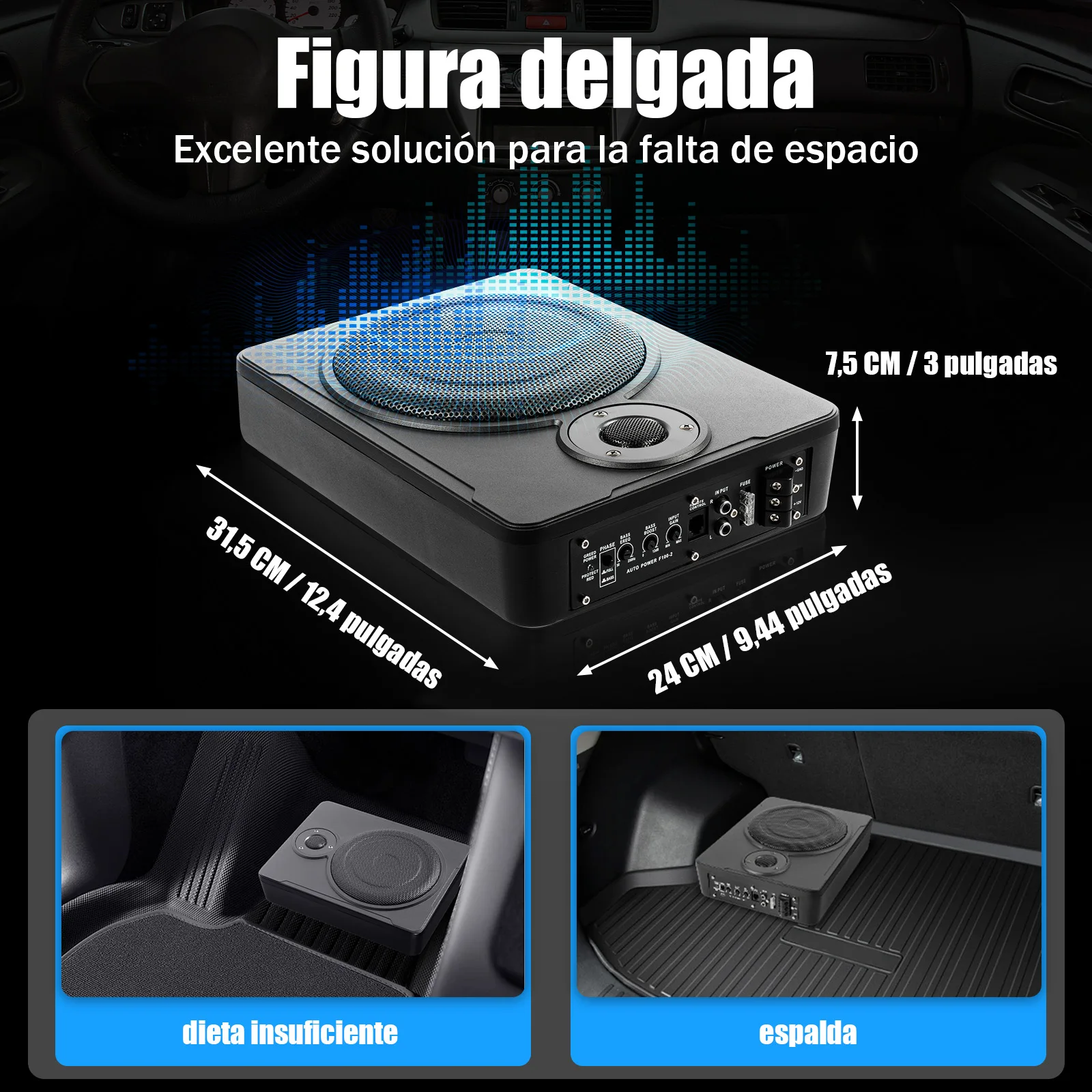 Subwoofer Per Auto Da 8 Pollici - Scatola Sigillata Con Moquette, Per Cabina Singola - Foto 2