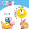 1 piece cute big eyed design, pet rubber grinding teeth cleaning ball, squeaking dog toy ball, interactive training pet supplies 3