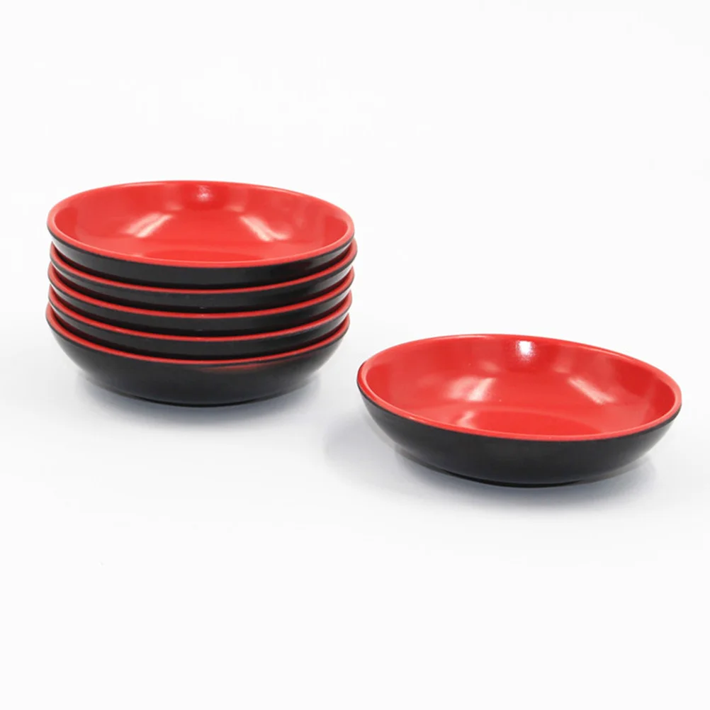 Round Sauce Dishes Food Dipping Soy Sauce Plates Melamine Seasoning Dish Appetizer