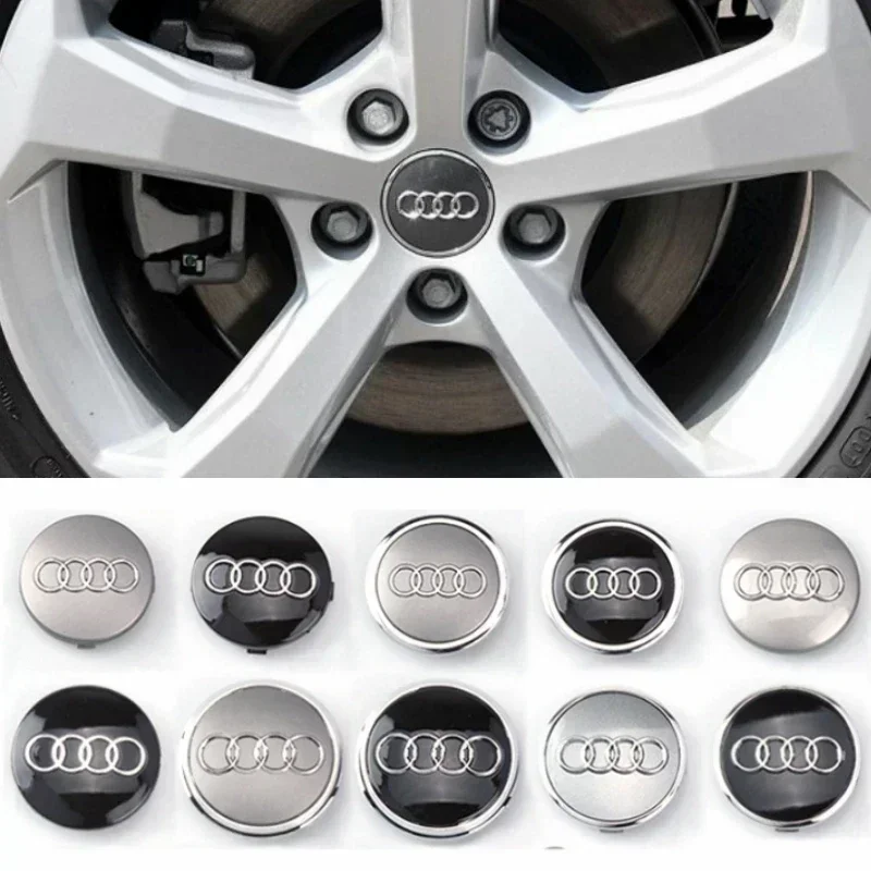 Wheel Hub Caps For Audi 60/61/68/69/77MM Car A4 A6L A7 A8 A3 A5 A6 S3 S4 Q3 Q5 Q5L Q7 RS3 RS4 RS5 RS6 TT Accessories